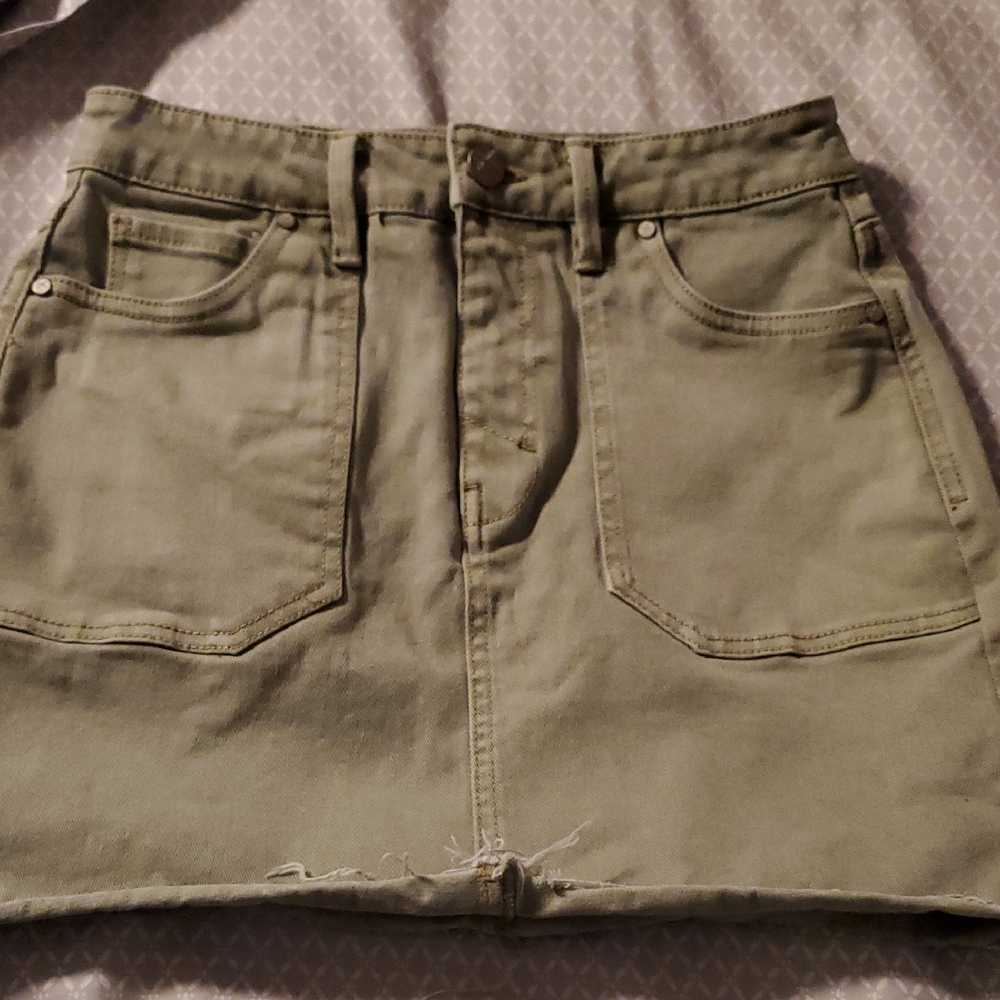 Stylish Olive Mini Skirt